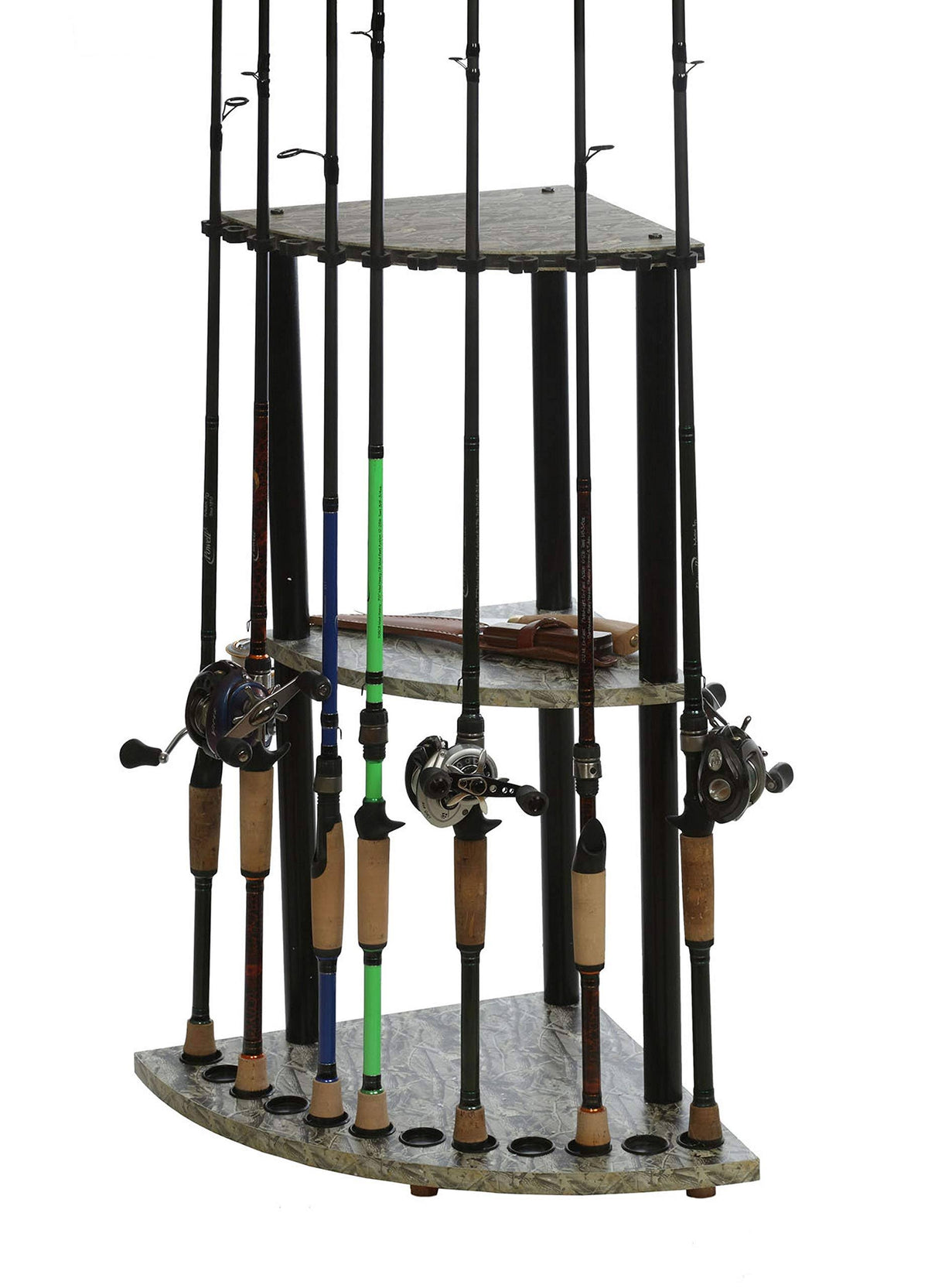 Camo Corner Rod Rack with Shelf K150469