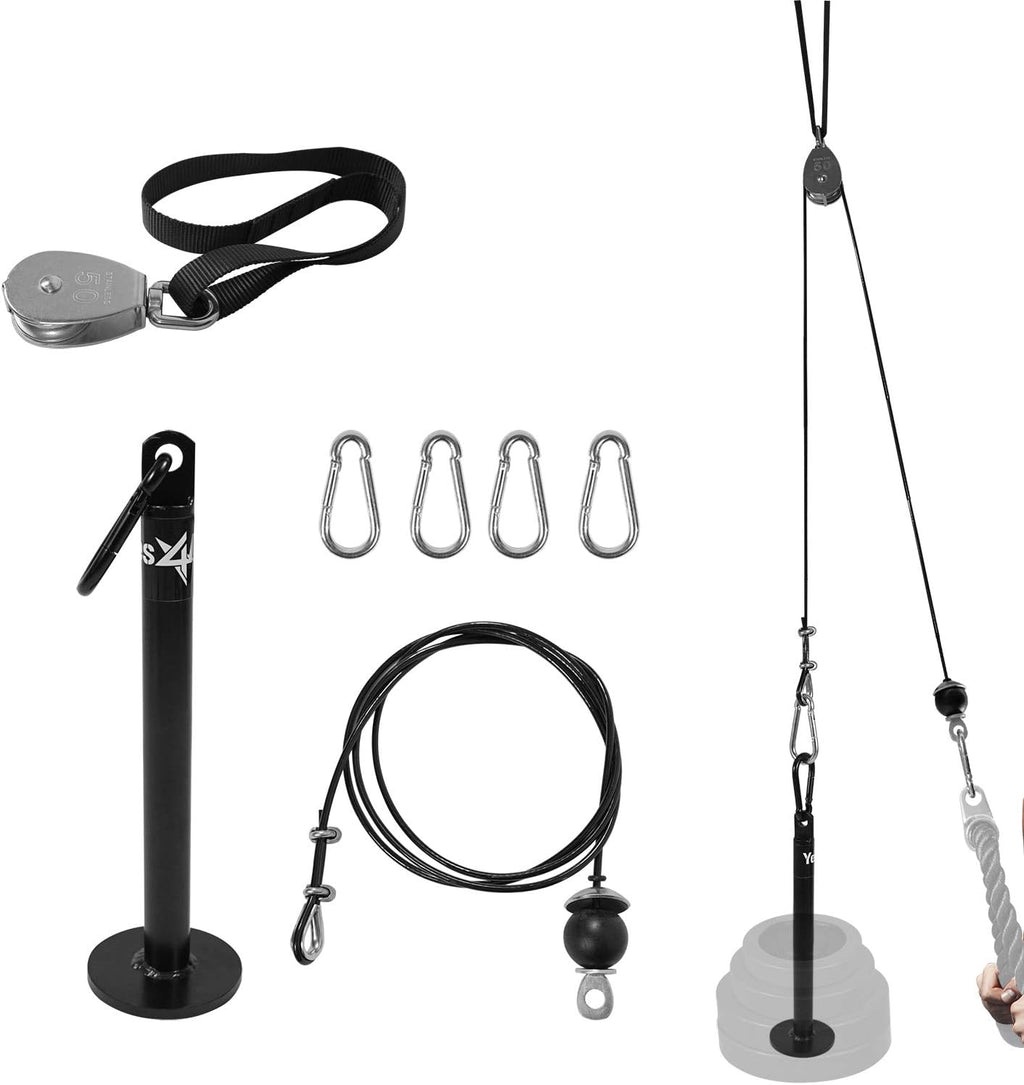 Weight Plate Loading Pin 1 inch and 2 inch with Tricep Rope Cable Attachment Pack of 2 Y994809