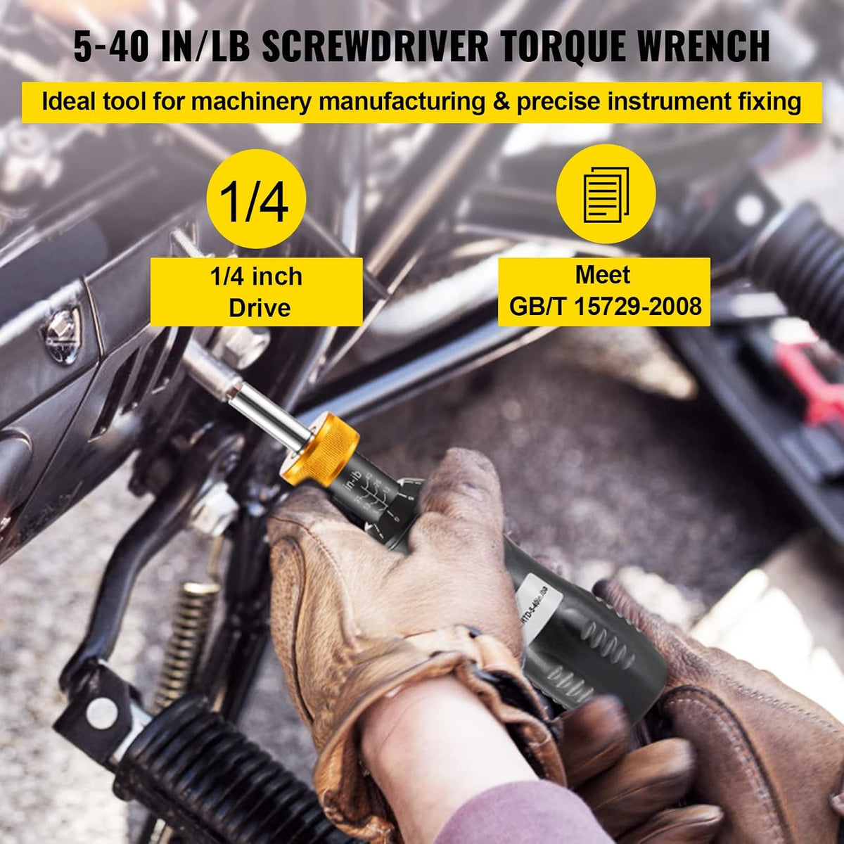 1/4 Drive Adjustable Torque Screwdriver with Bits & Case L778