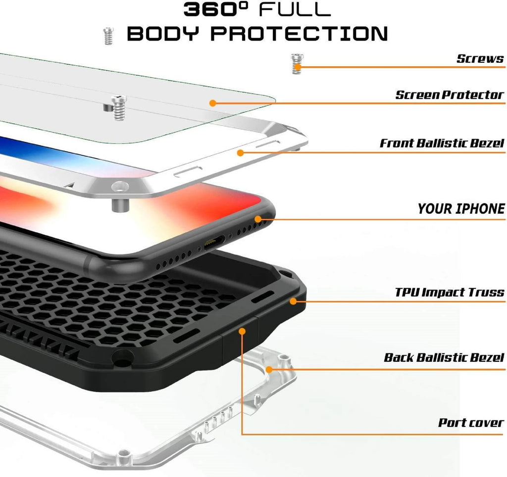 Heavy Duty Shockproof Aluminum Metal iPhone 6s Plus Case L457