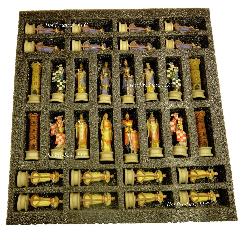 Medieval Times Crusades King Richard The Lionheart Knight Chess Men Set X710