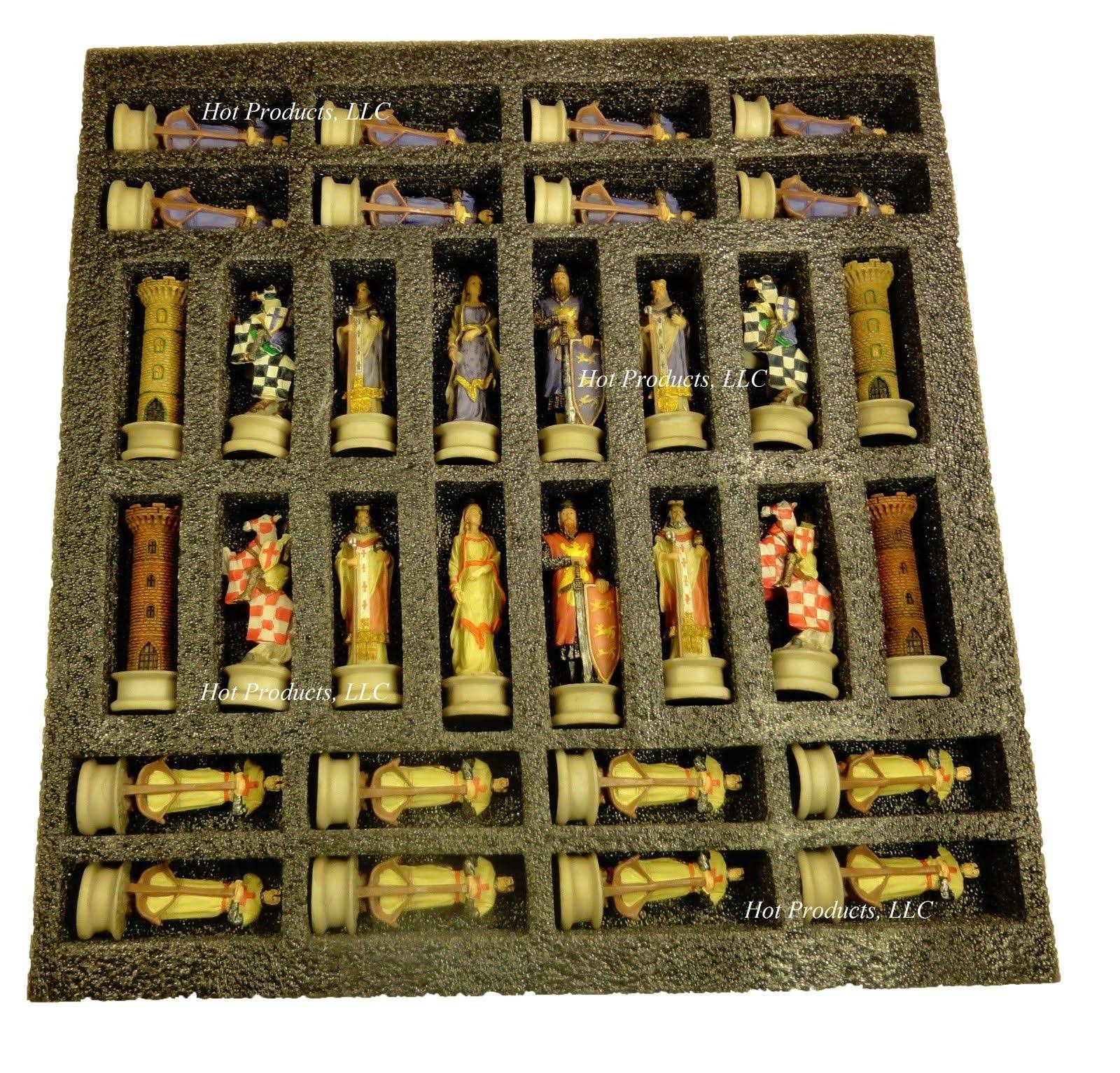 Medieval Times Crusades King Richard The Lionheart Knight Chess Men Set X710