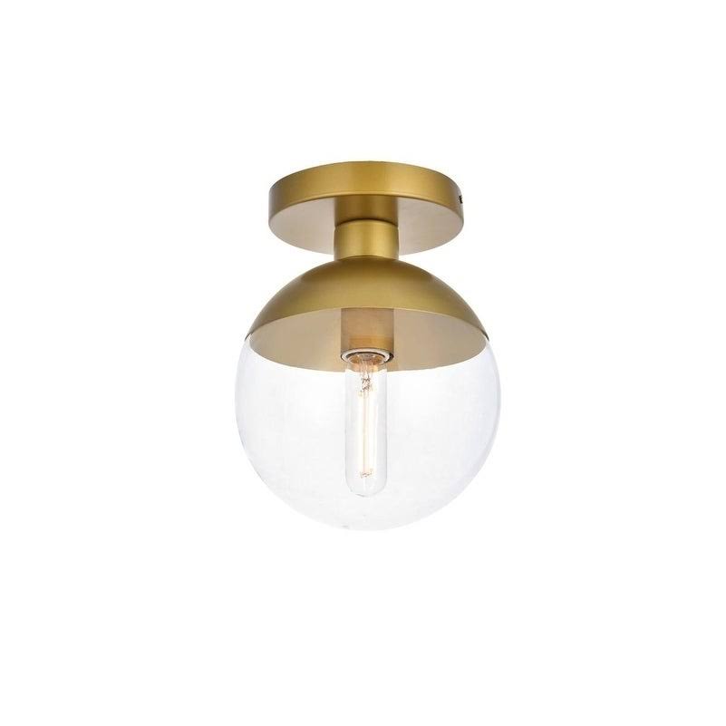 Clear Glass 1-Light Flush Mount Chrome R414280