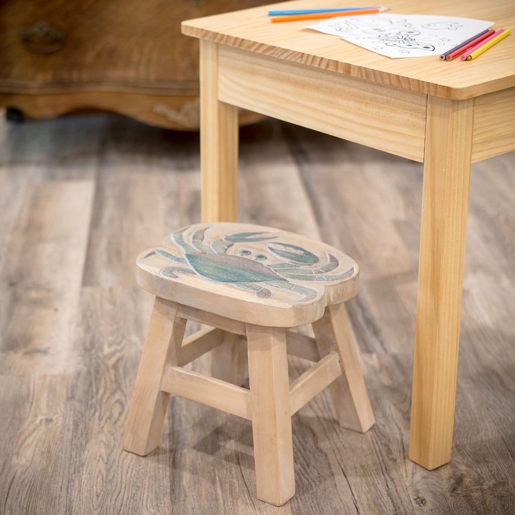 Hand Carved Acacia Hardwood Decorative Stool H628