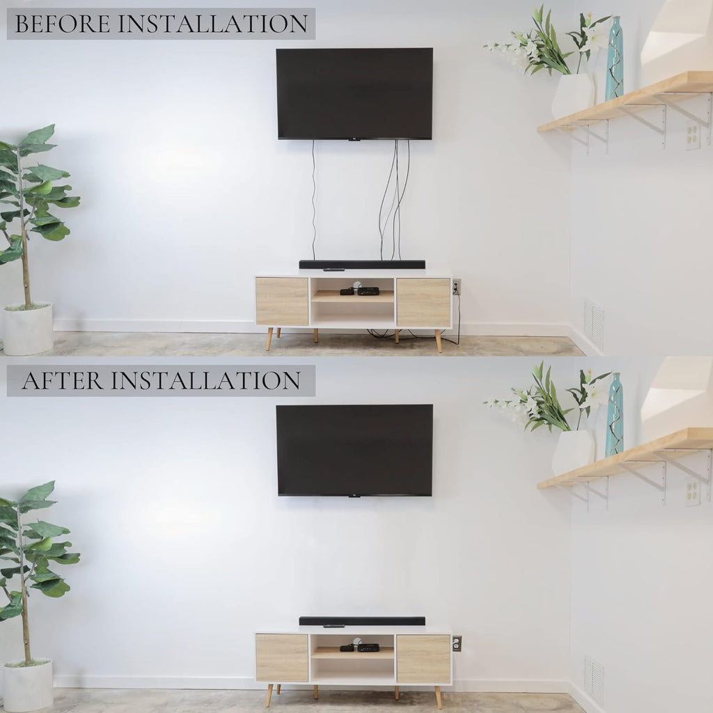 125V Wall Mount TV Power Outlet with Brush Wall Plate H667
