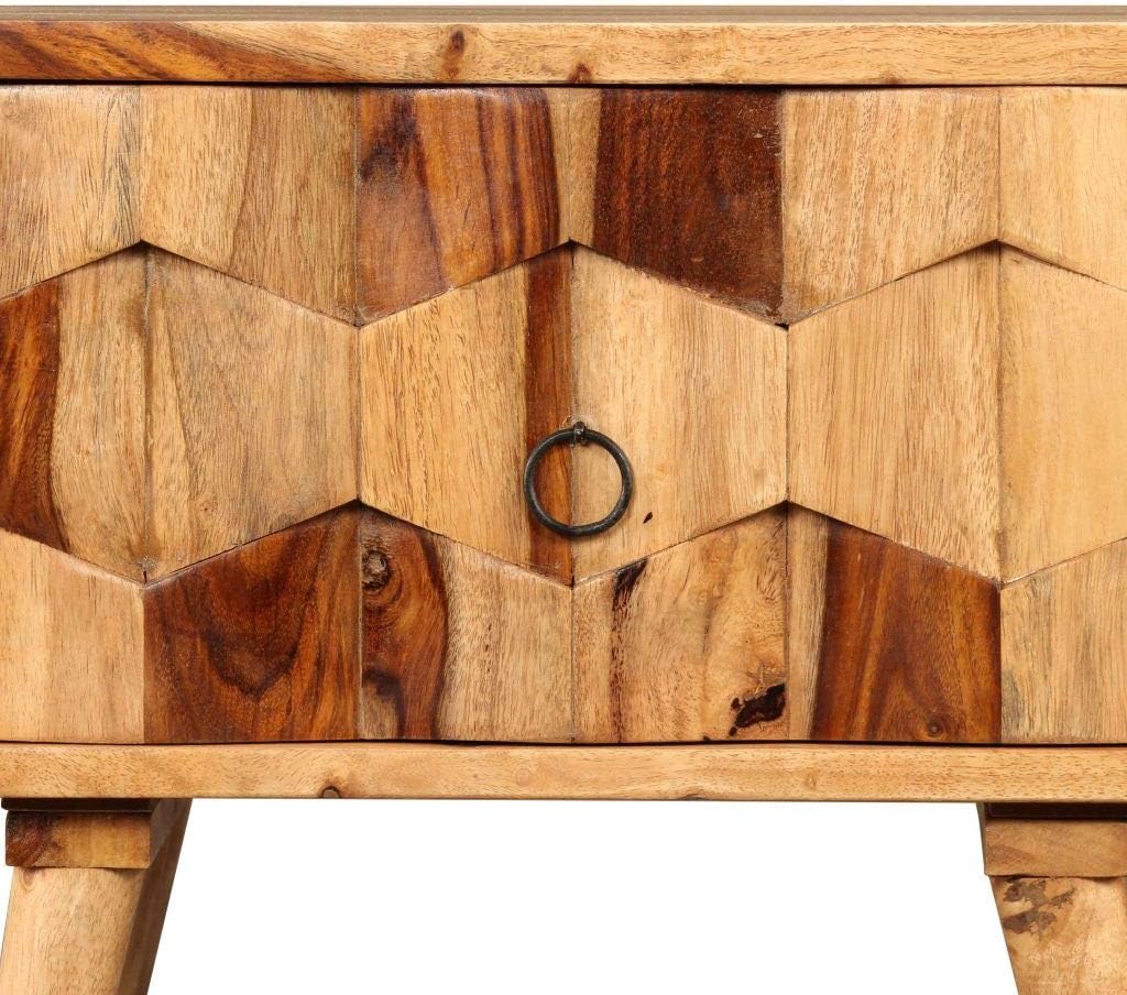 Solid Sheesham Wood Bedside Cabinet with 1 Drawer P5043