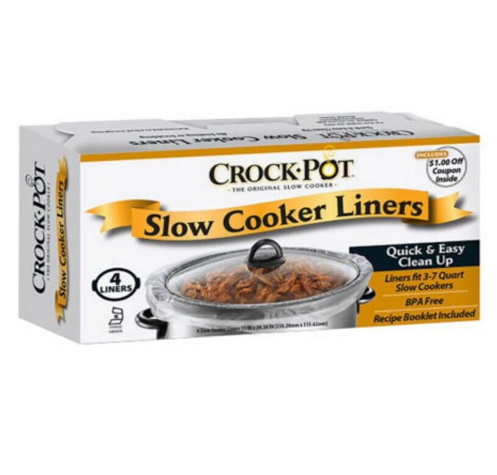 4 pcs Crockpot Slow Cooker Liners U774222