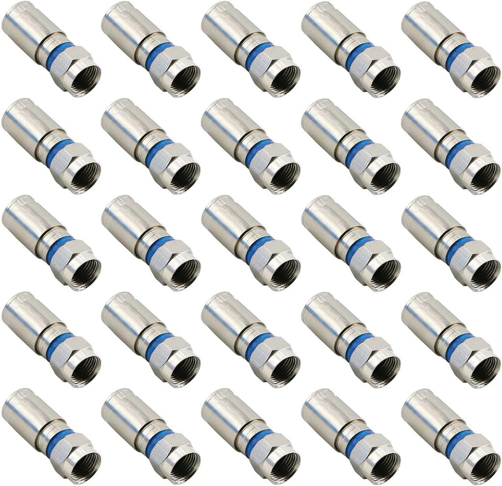 25 Pack RG6 Coax Coaxial Adapter Plug T54096