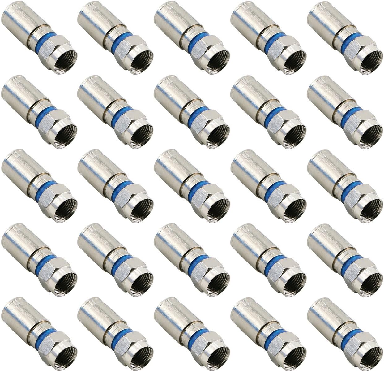 25 Pack RG6 Coax Coaxial Adapter Plug T54096