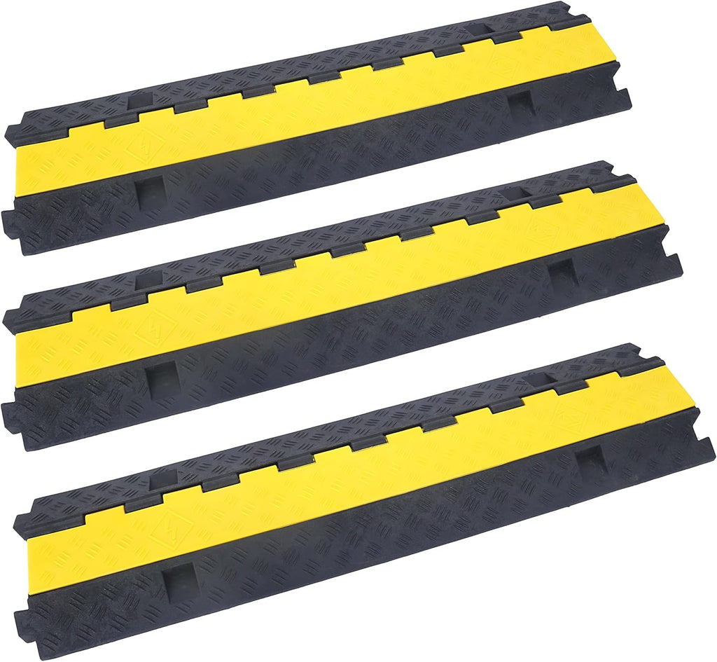 3 Pack 2 Channel Cable Protector Ramp W221