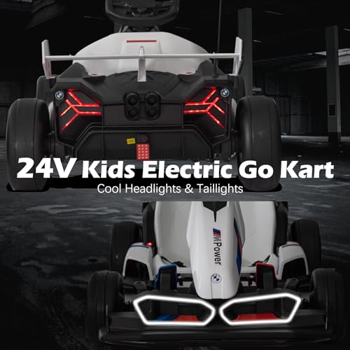 White Electric Drift Go Kart with 600W Motor G4851