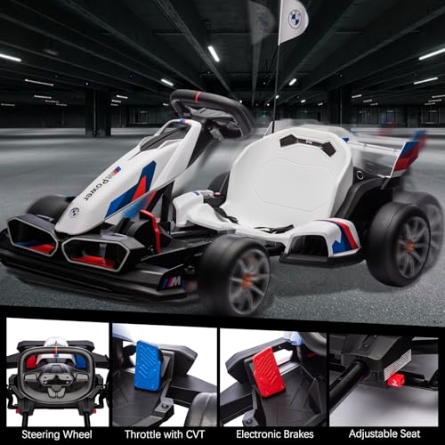 White Electric Drift Go Kart with 600W Motor G4851
