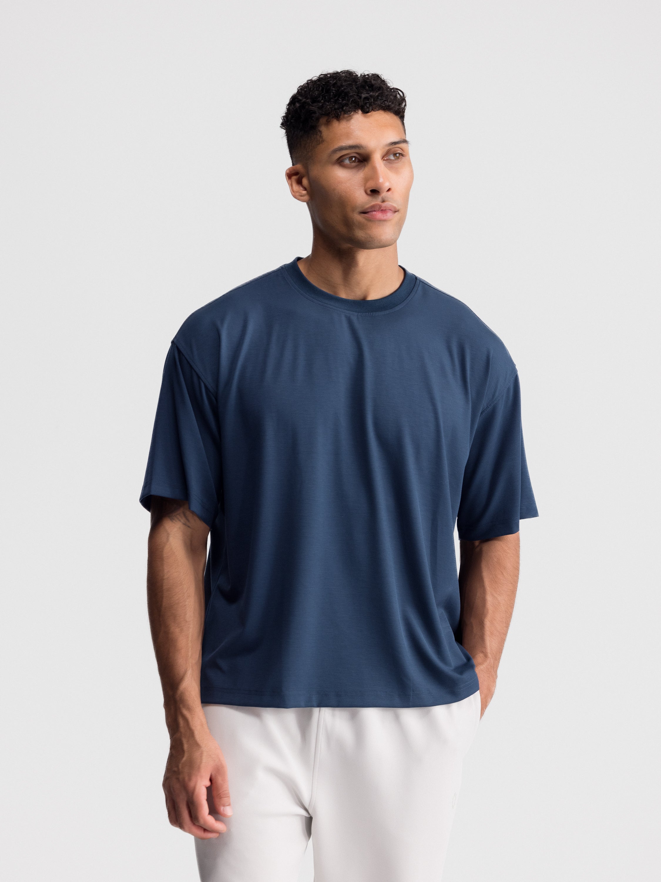 Cropped Oversized Athletic Tee