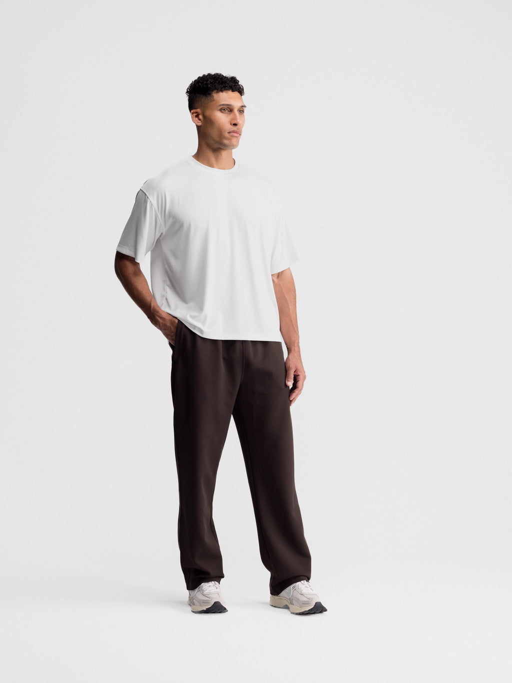 Cropped Oversized Athletic Tee