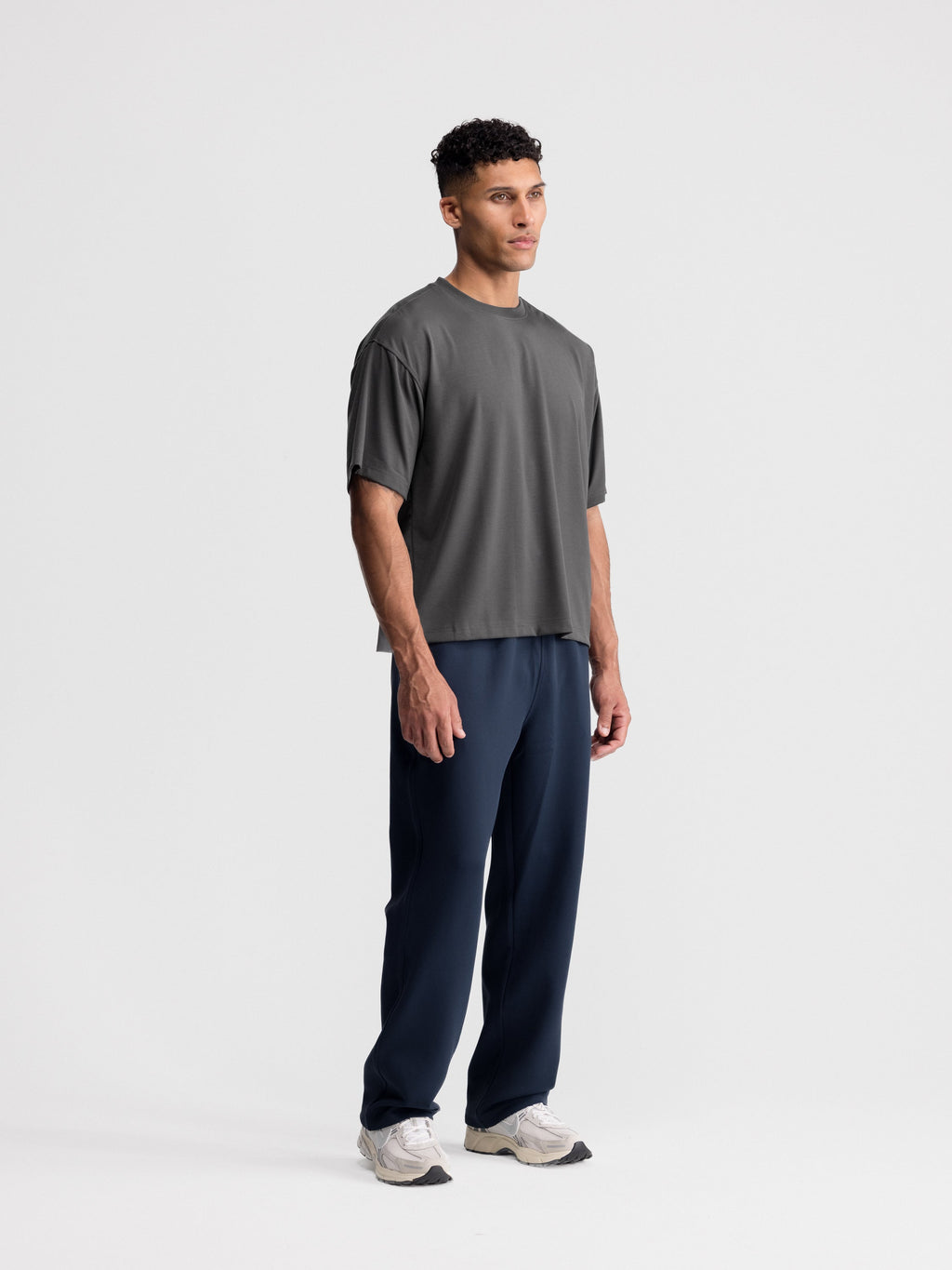 Cropped Oversized Athletic Tee