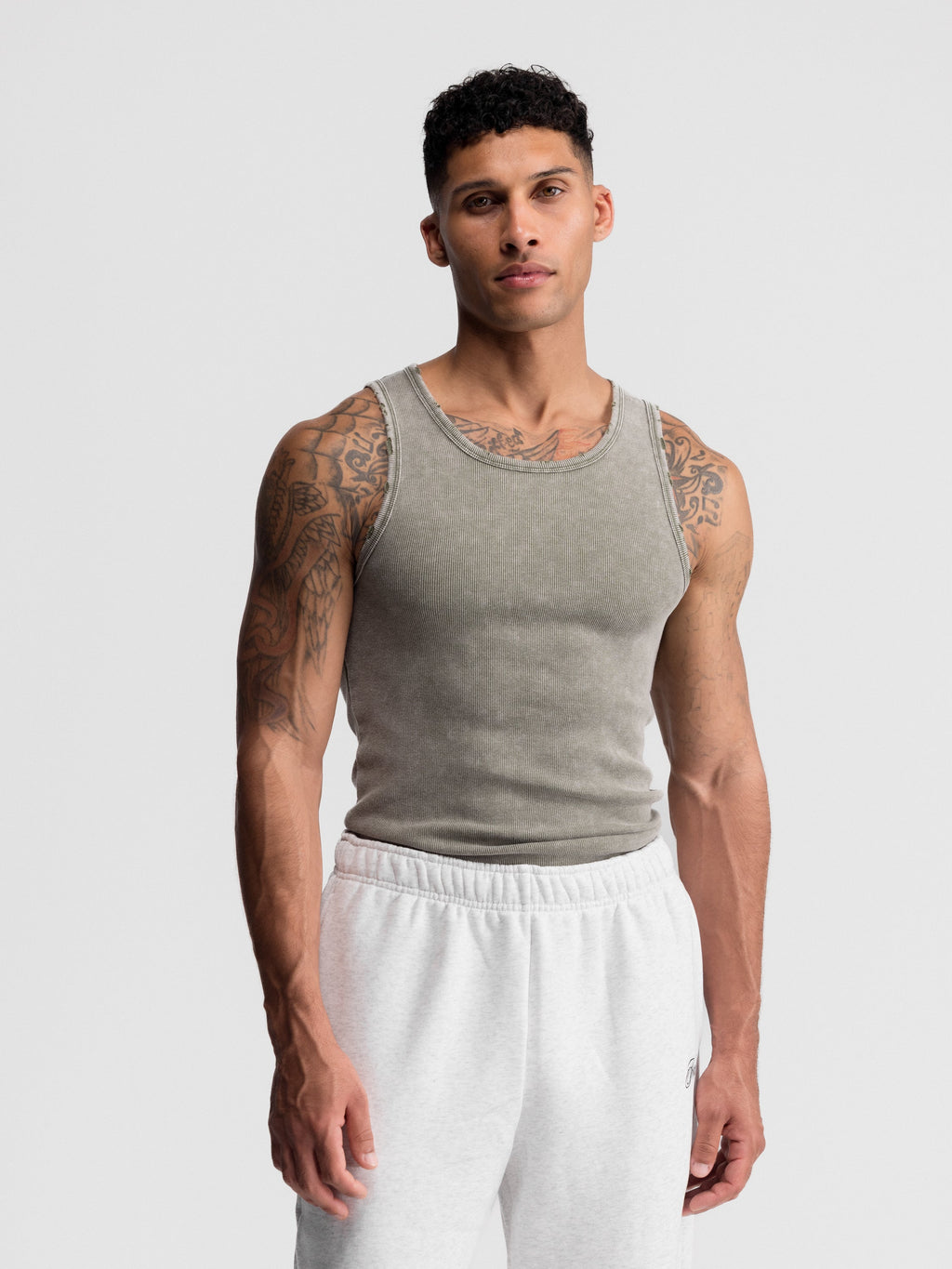Premium Ultra-Soft Cotton Distressed Fitted Tank 2 Pack