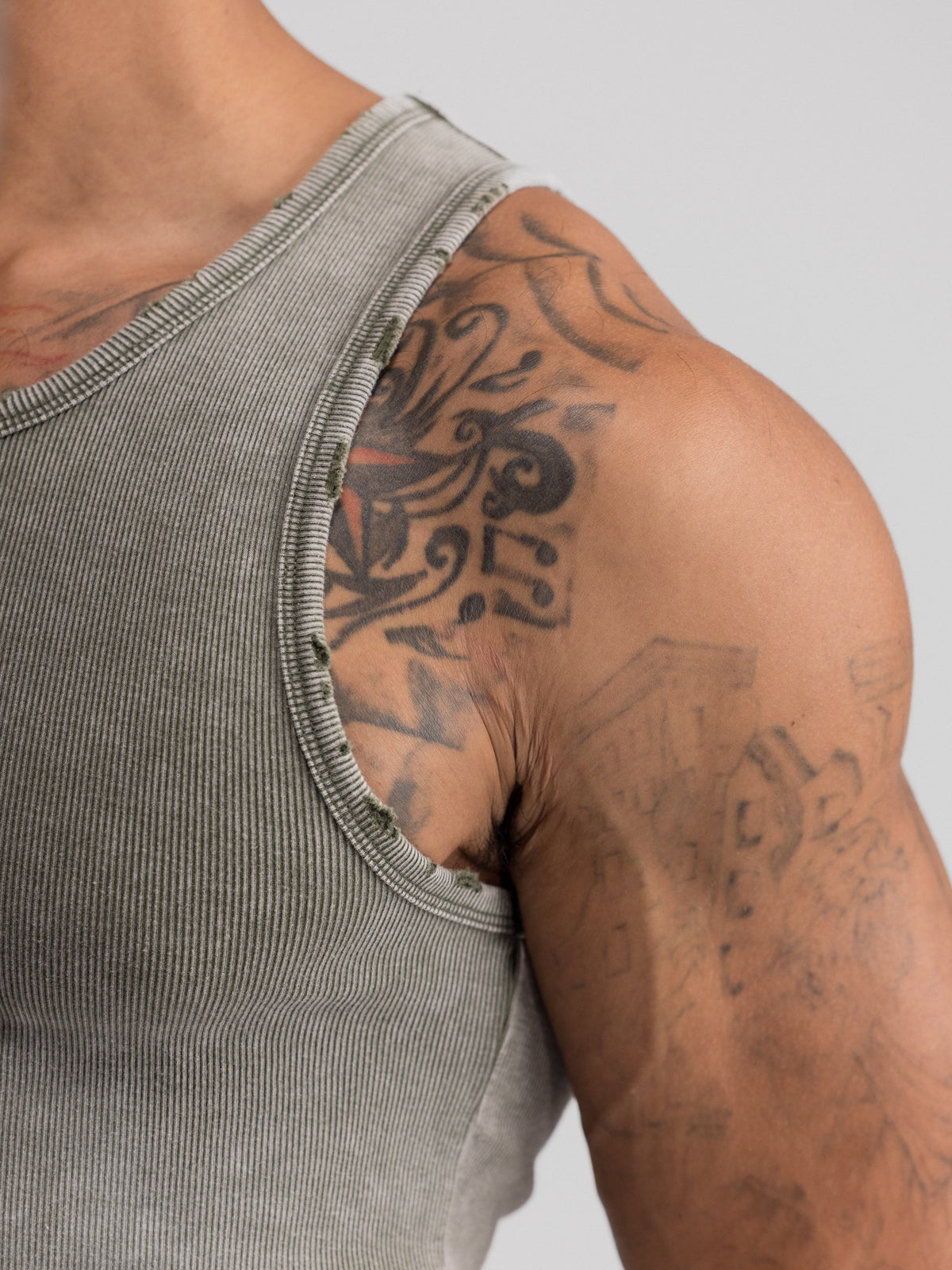 Premium Ultra-Soft Cotton Distressed Fitted Tank 2 Pack