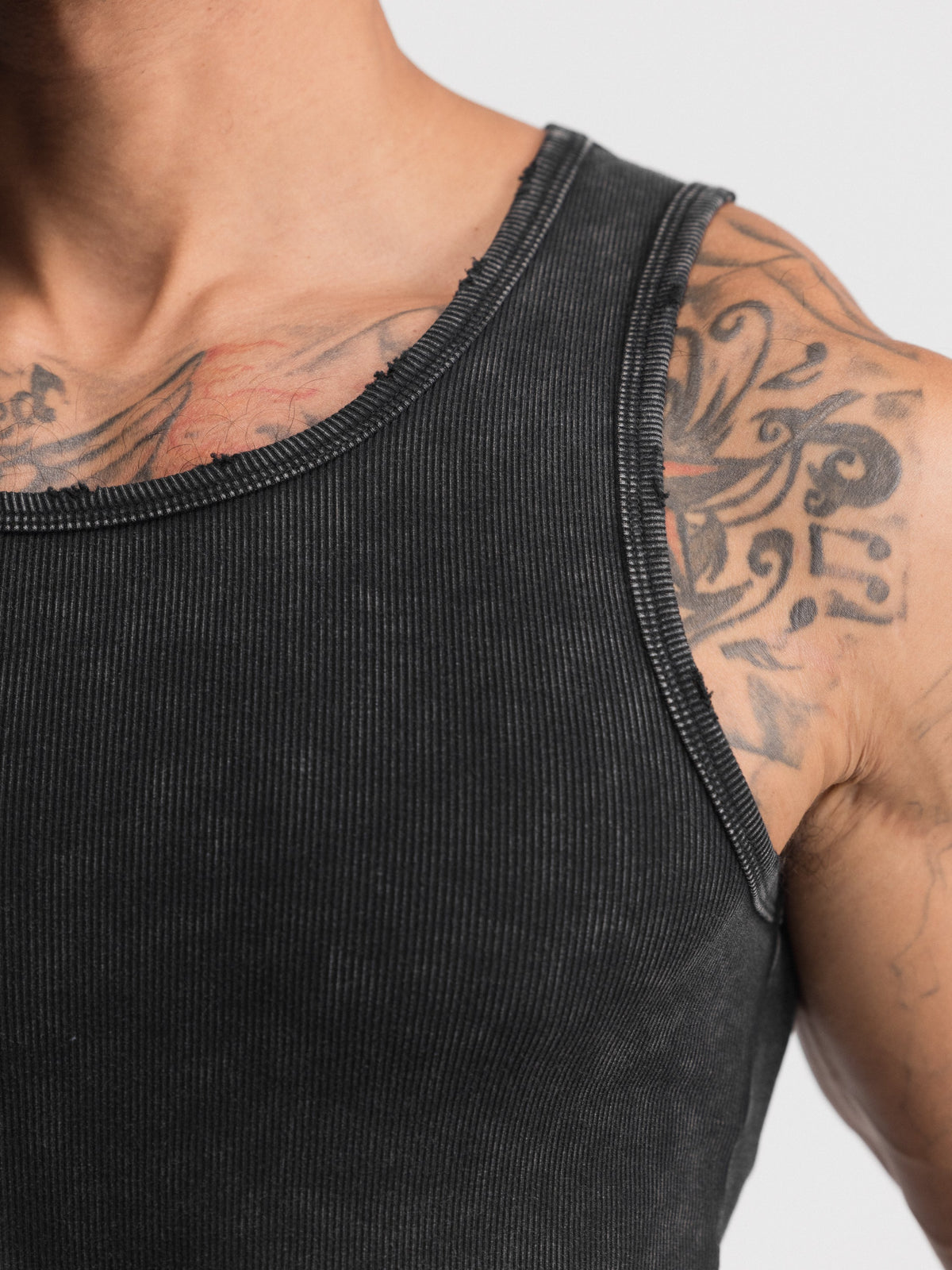 Premium Ultra-Soft Cotton Distressed Fitted Tank 2 Pack