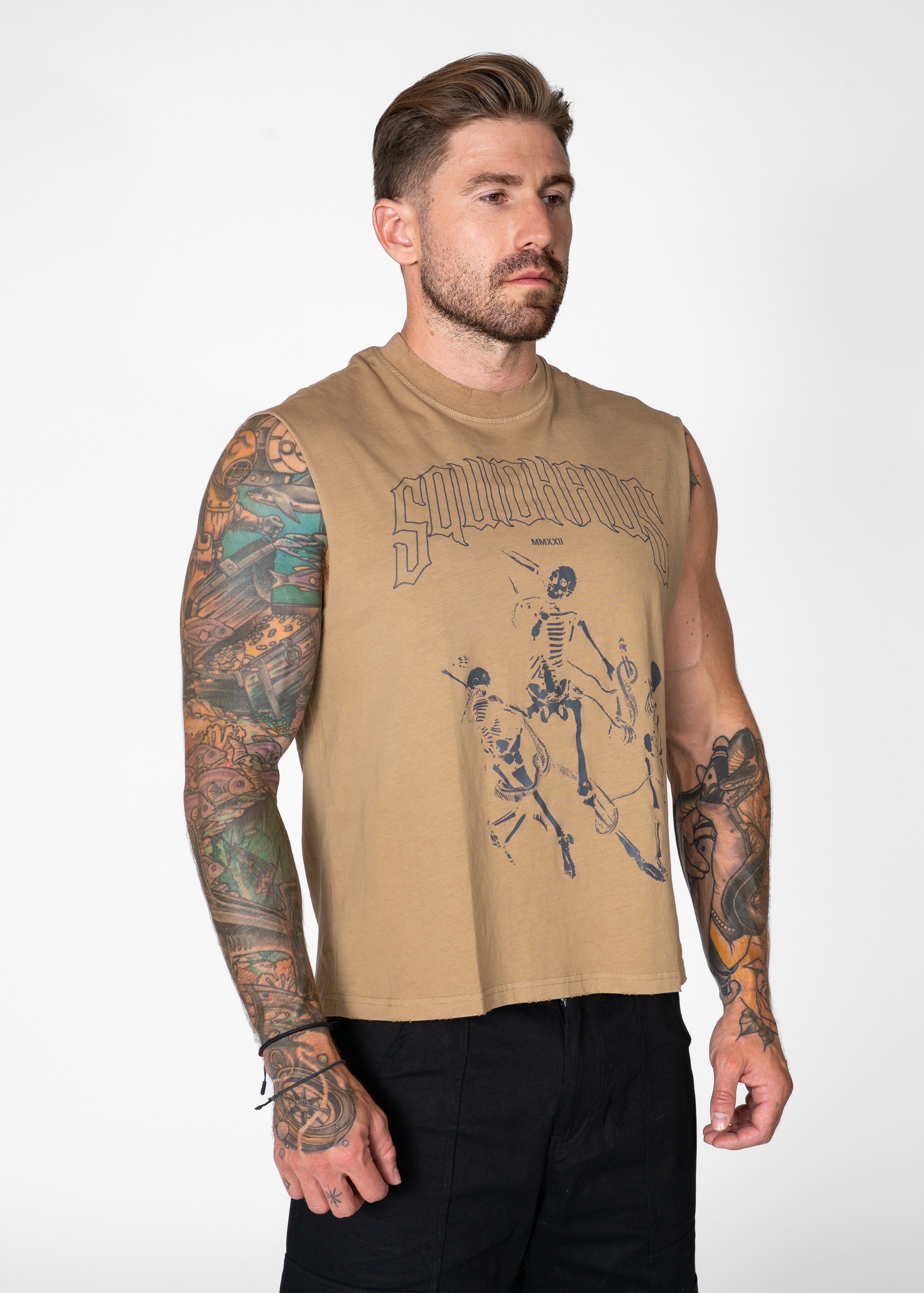 Vintage Cropped Relaxed Cut Off Tee