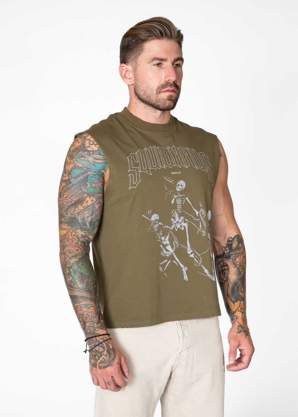 Vintage Cropped Relaxed Cut Off Tee