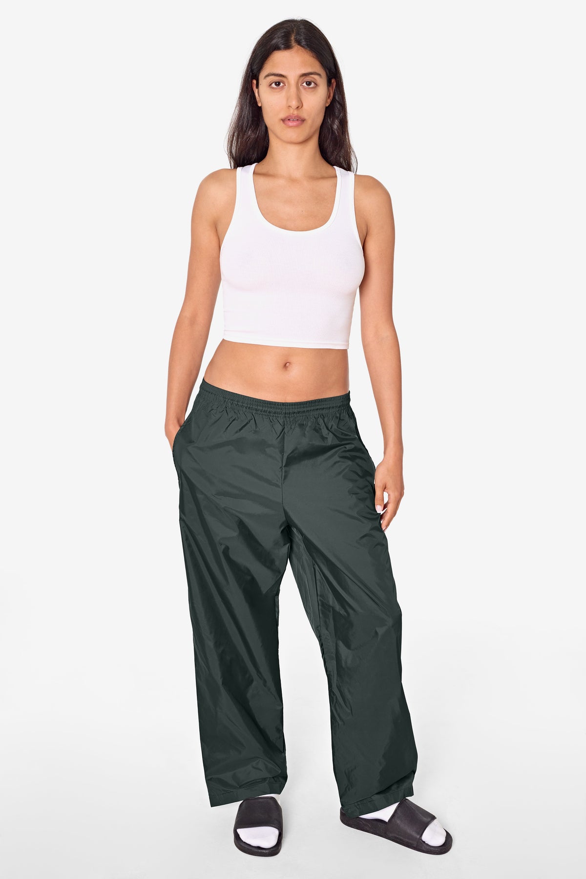RNF445 - Lightweight Nylon Taffeta Wide Leg Pant