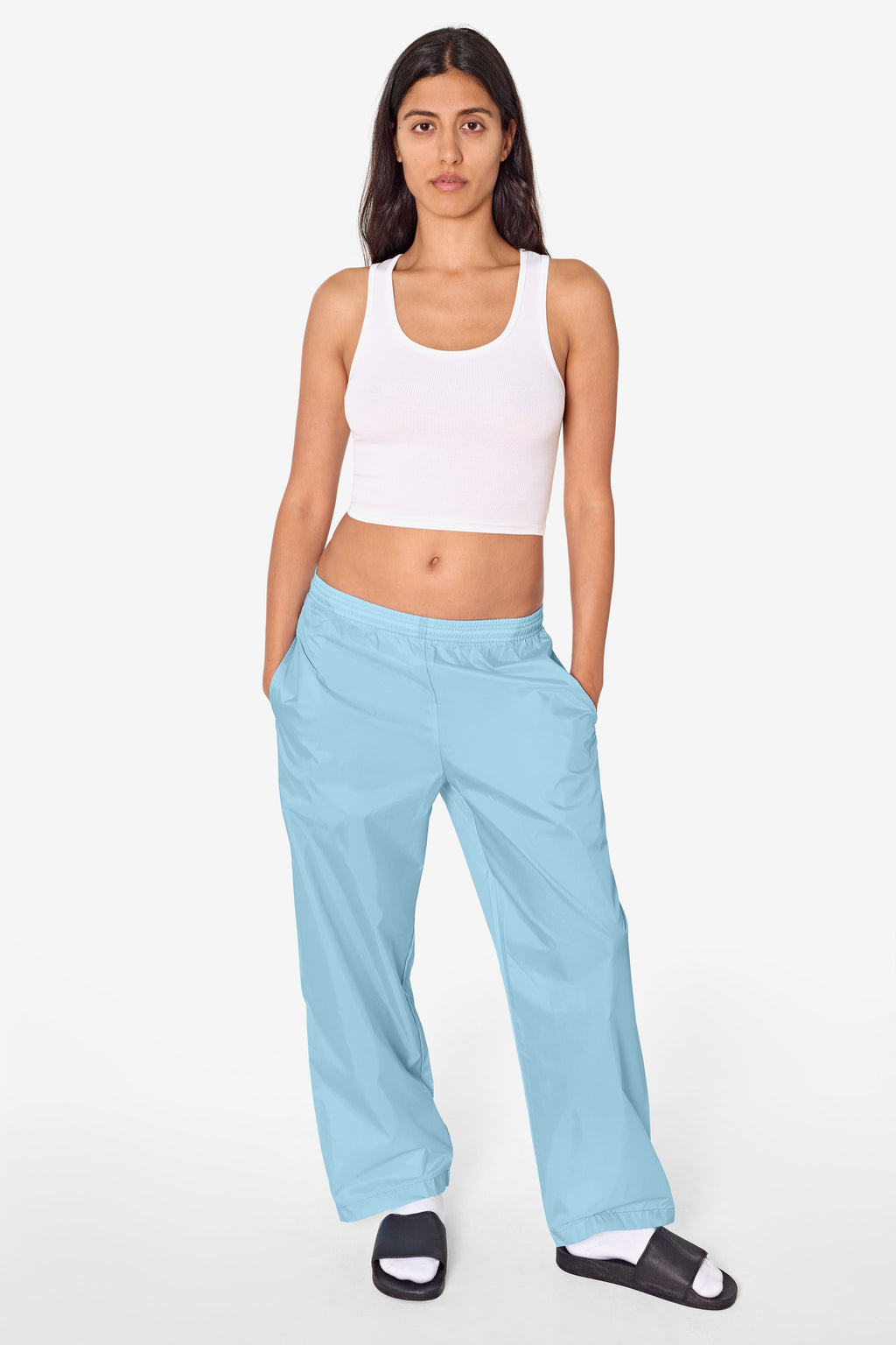 RNF445 - Lightweight Nylon Taffeta Wide Leg Pant