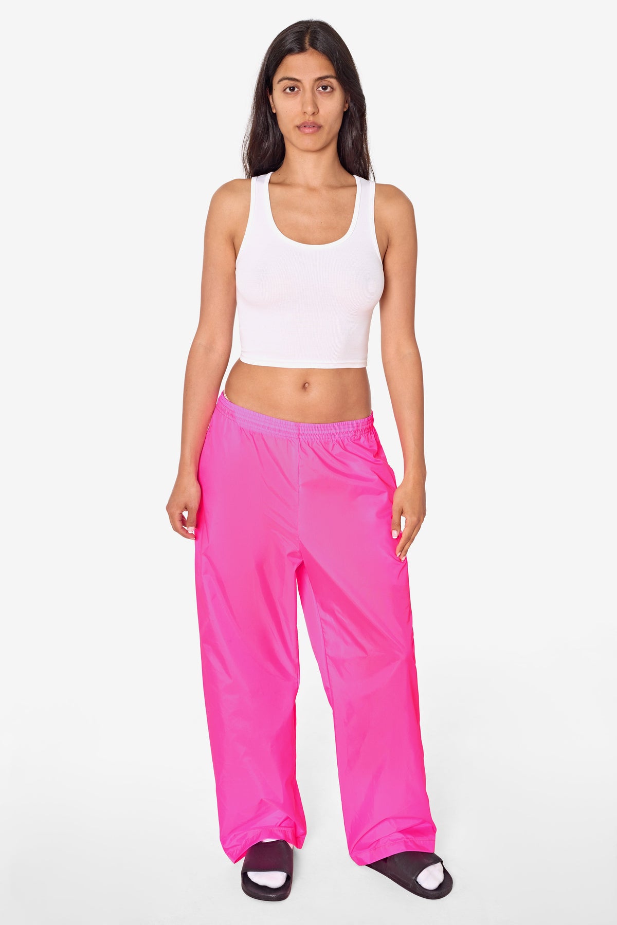 RNF445 - Lightweight Nylon Taffeta Wide Leg Pant