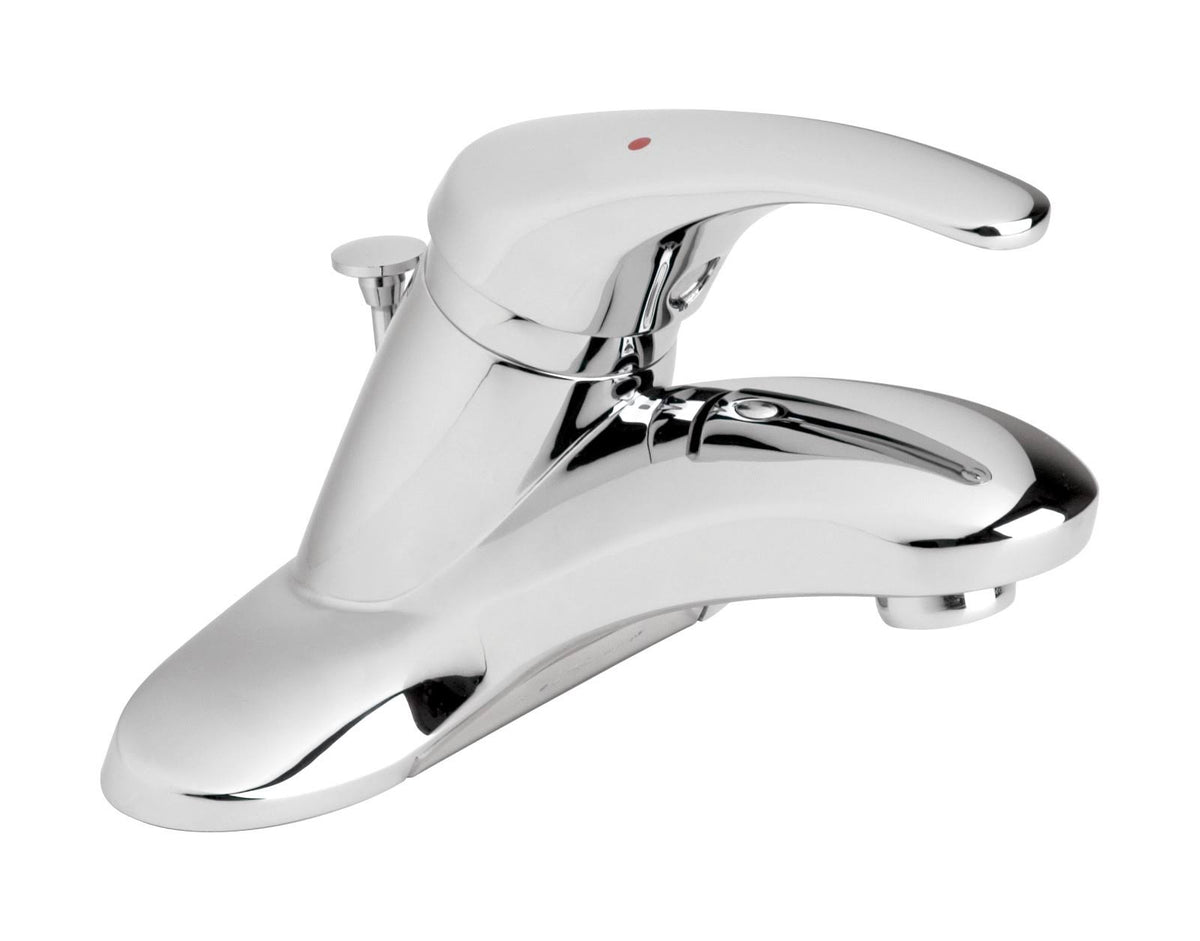Chrome Bathroom Faucet with Pop-Up Drain and Lift Rod B507