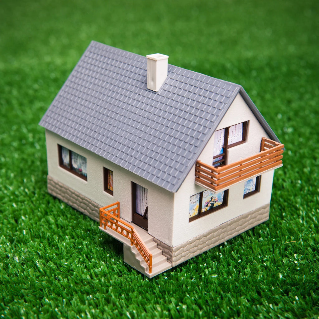 Miniature PVC Roof Tiles Dark Grey Pack of 10 W7446