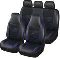 Gray PU Leather Full Set Car Seat Covers T63836
