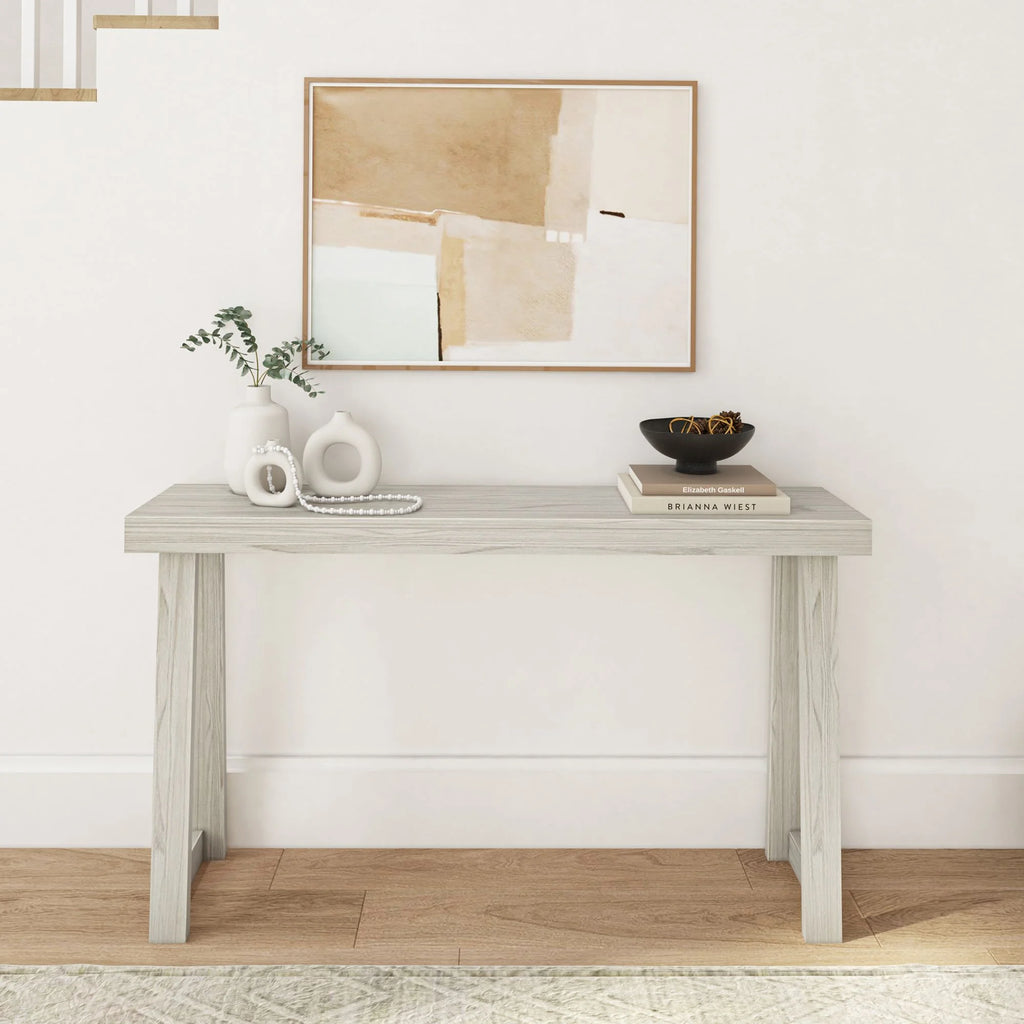 White Sand Wirebrush Console Table F6577