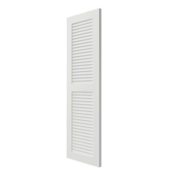 12x22W x 30x22H Exterior Composite Louvered Shutters (Per Pair), Unfinished R5746