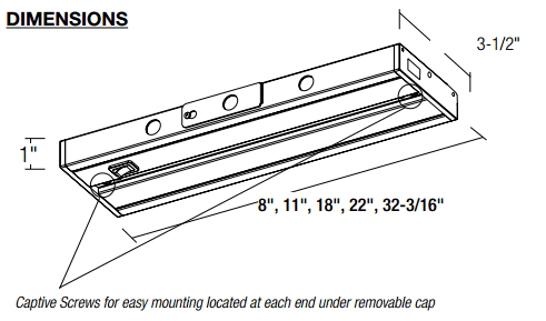 18x22 LED Undercabinet 2700K Bronze X7096