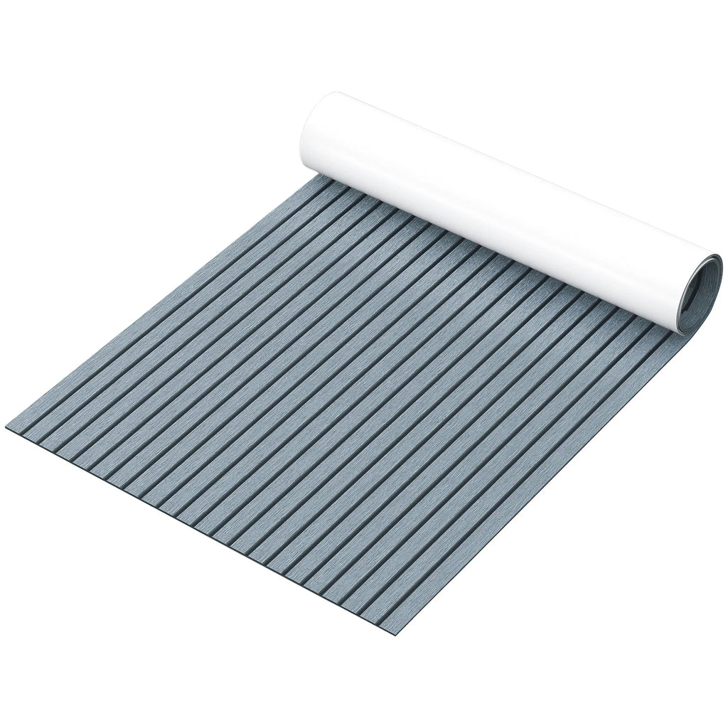 94.5 X 47.2 Inch EVA Foam Faux Teak Boat Decking Sheet 5MM Thick Non-Skid Self-Adhesive M912