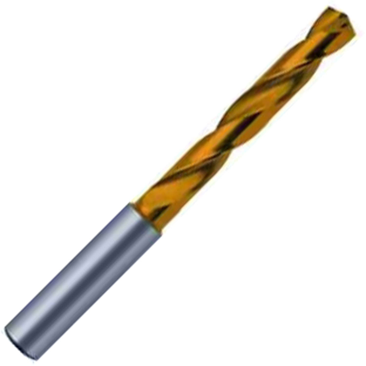 18mm 140° Solid Carbide Jobber Drill, Tin Finish, Right Hand Cut, Spiral Flute, 143mm OAL, SF Point C463953