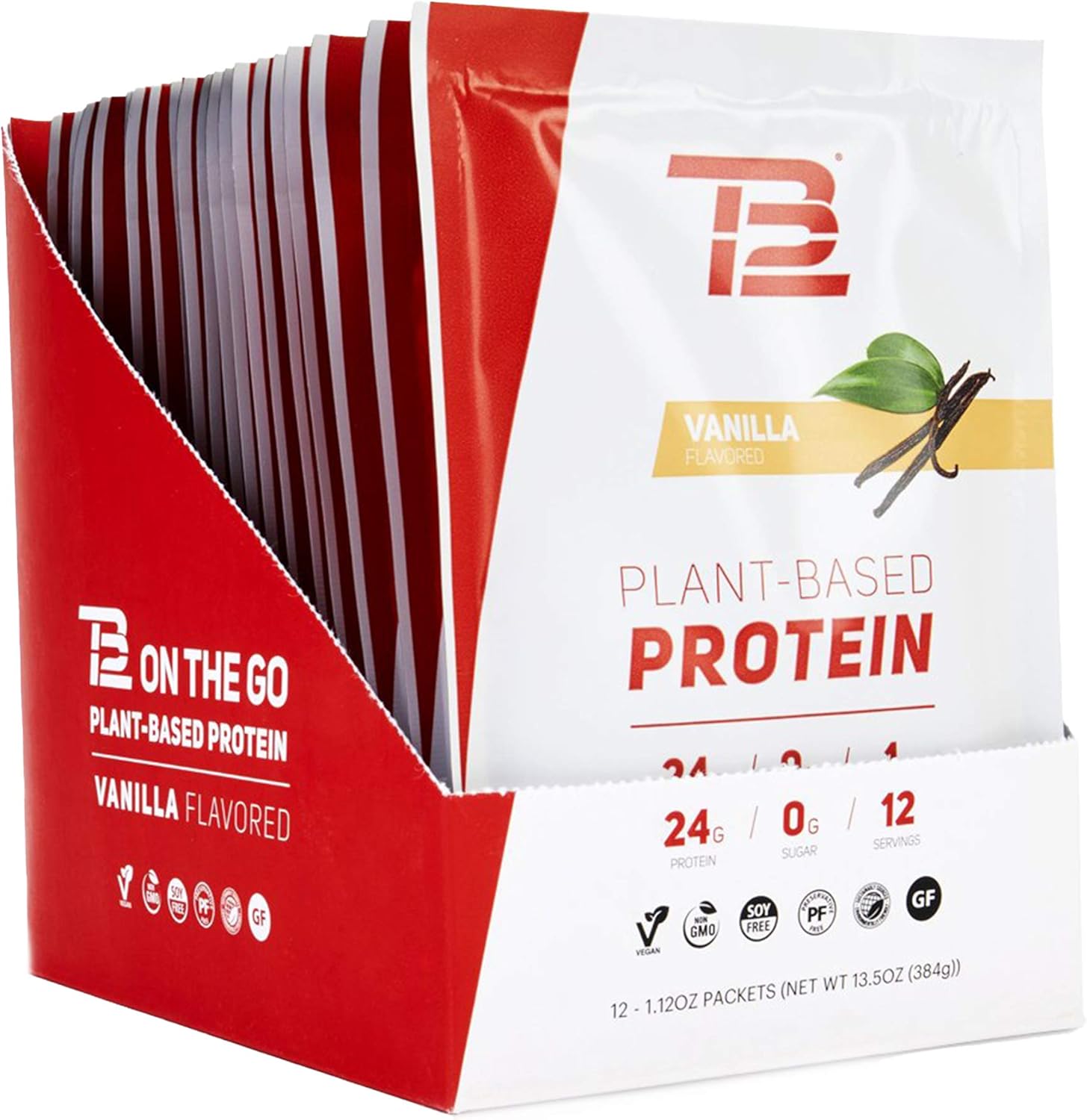 Vanilla Plant Based Pea Protein Powder, 18 Servings, Pack of 2 T8433