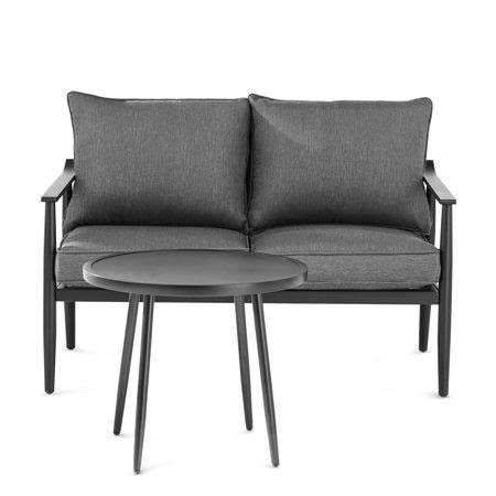 2-Piece Patio Loveseat Set, Gray G950