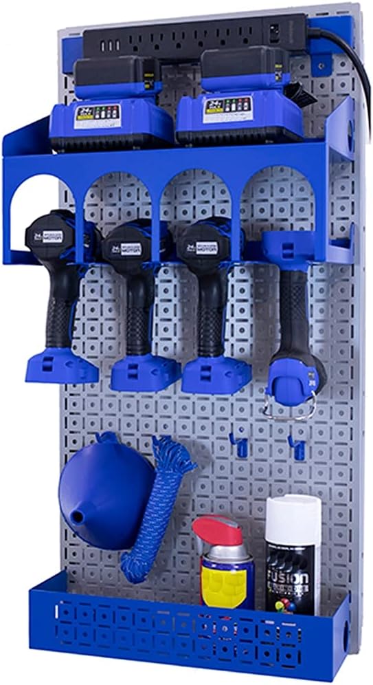 Black Metal Pegboard Organization System O212