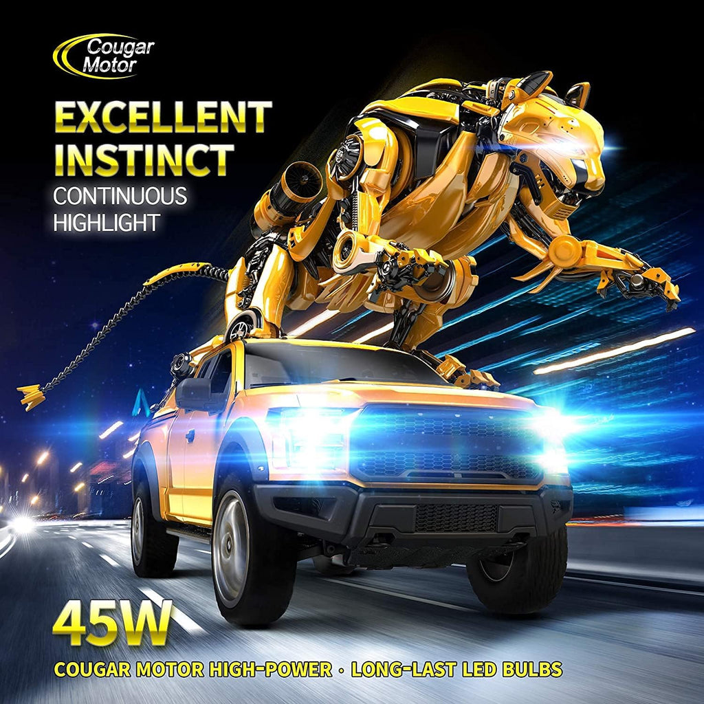 9005 LED Bulb HB3 6500K Cool White All-in-One Conversion Kit Halogen Replacement Pack of 2 F264