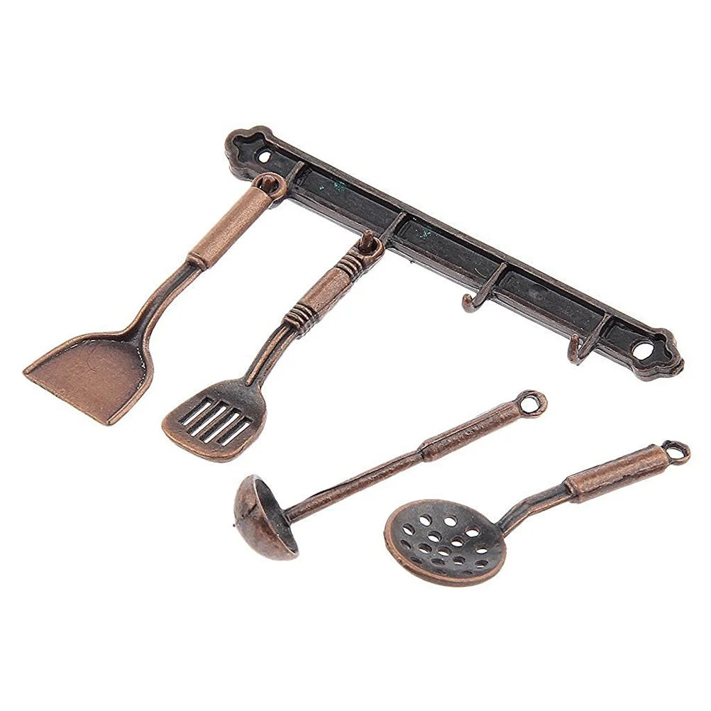 5pcs 1:12 Dolls House Miniature Metal Kitchenware Kitchen Accessories U954