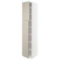 White High Cabinet with shelves and 2 Doors H97679