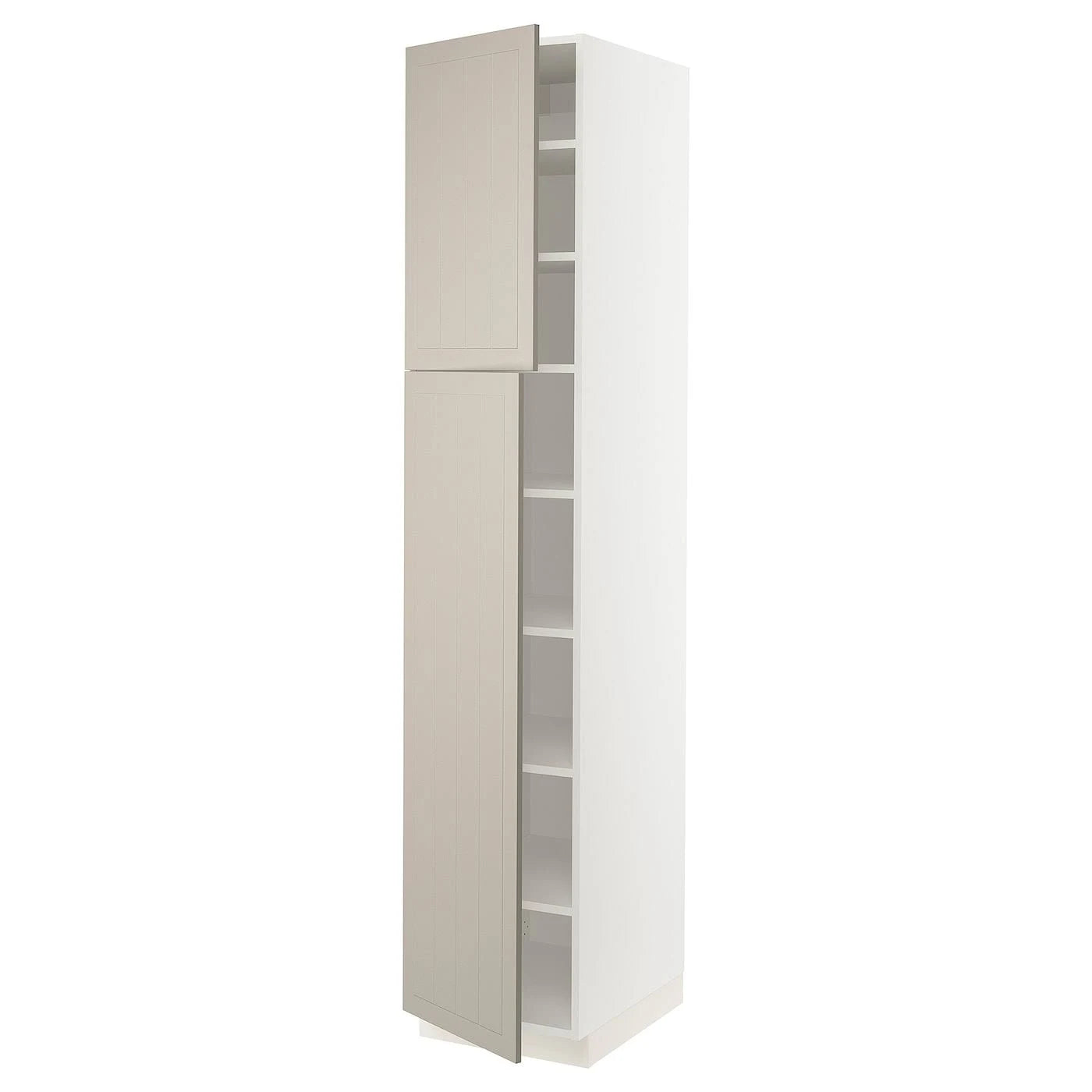 White High Cabinet with shelves and 2 Doors H97679