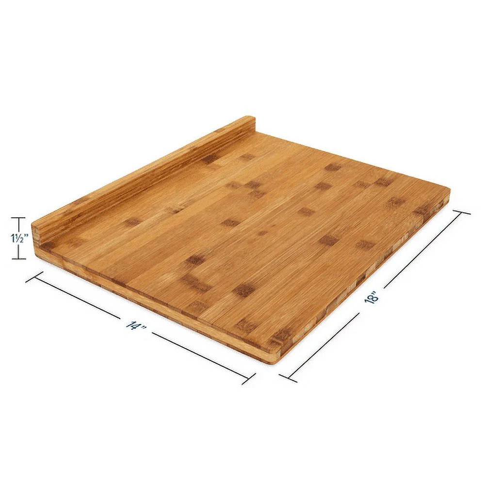 Bamboo Cutting Board with Juice Groove, 18 x 14 x 1-3/4 Inches I543022