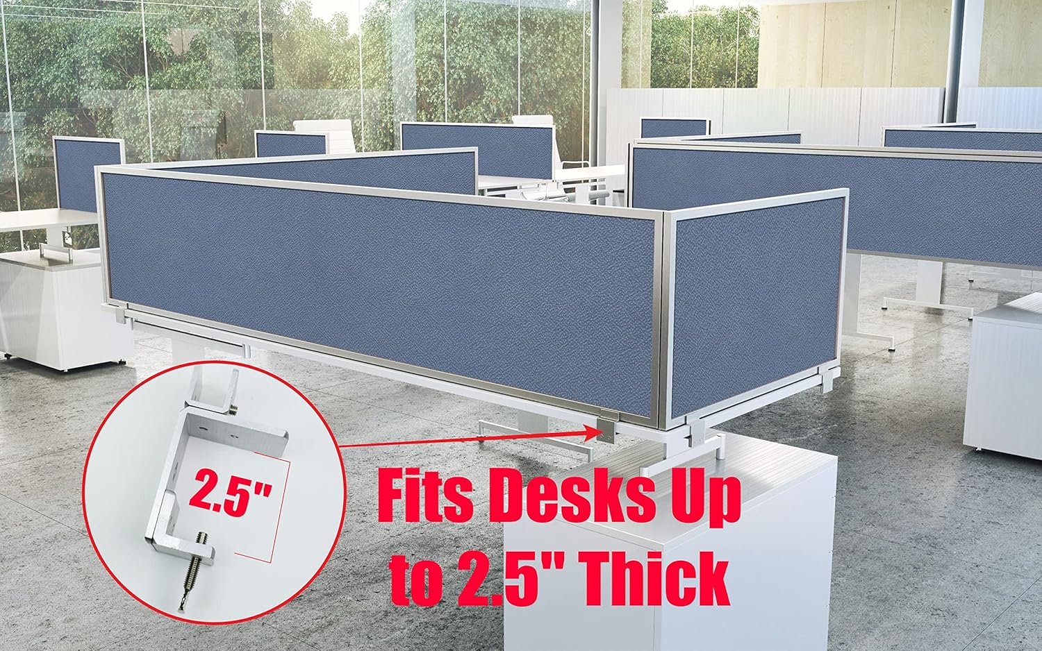 Acoustical Desk Mounted Privacy Panel U61676
