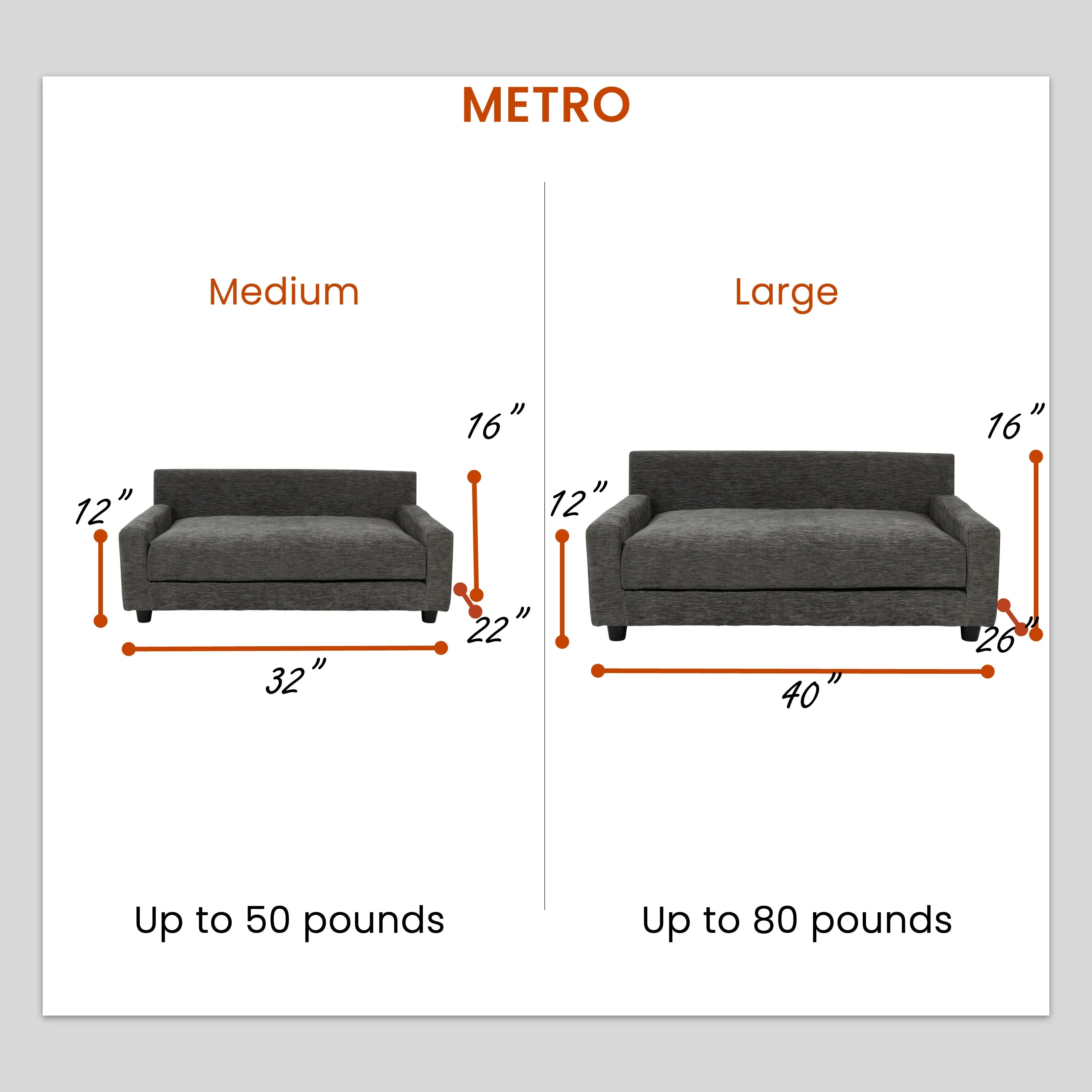 Orthopedic Bed for Dogs, Large, Charcoal T5180