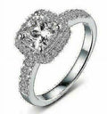 14K White Gold Diamond Engagement Ring J931754