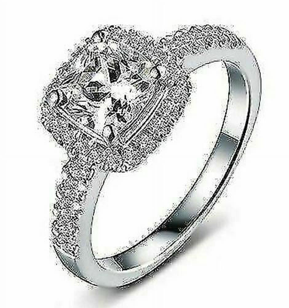 14K White Gold Diamond Engagement Ring J931754