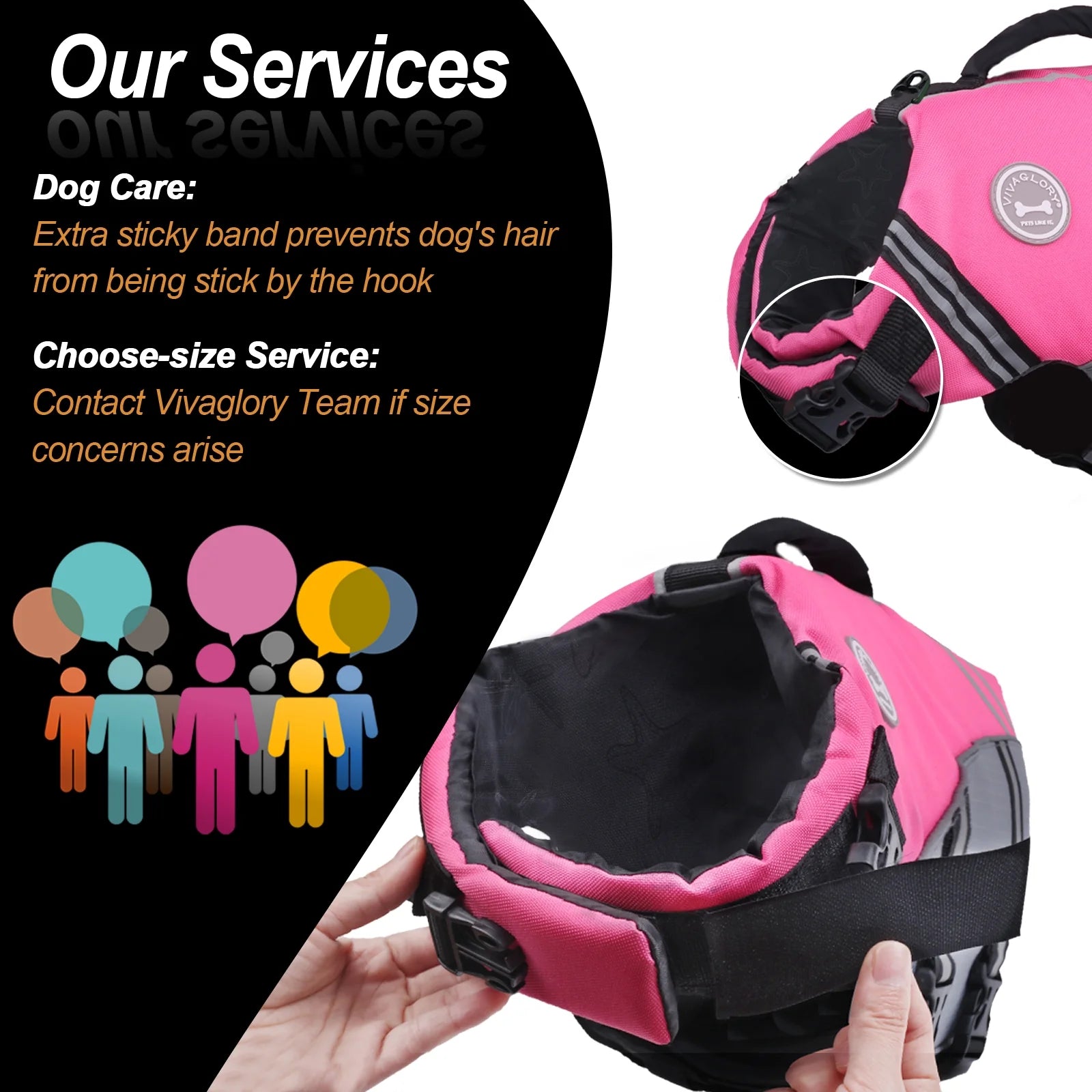 Pink Large Dog Life Jacket Vest D617419