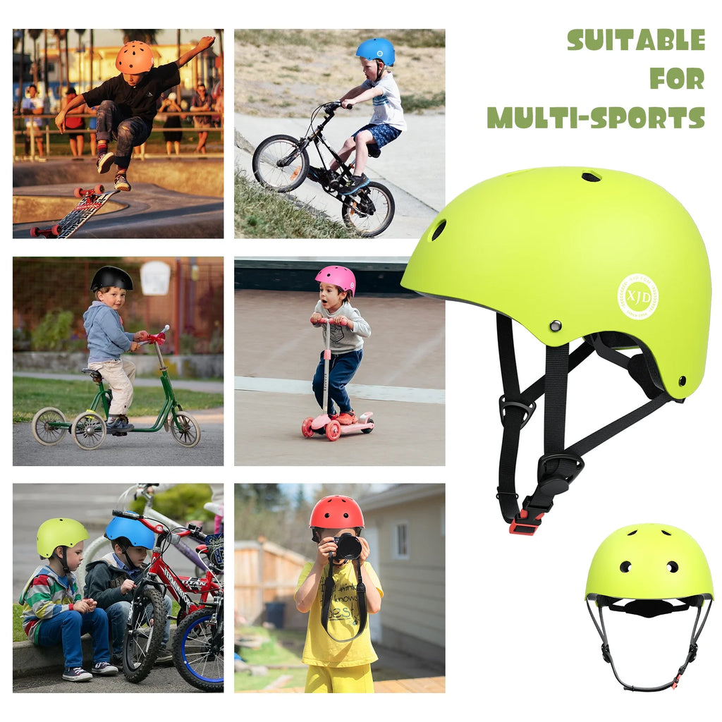 Multi-Sport Kids Bike Helmet with Knee Pads Elbow Pads Wrist Guards P435594