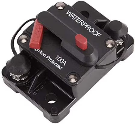 100 Amp Circuit Breaker 30A-300A with Manual Reset Waterproof Inline Fuse O1499
